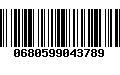Código de Barras 0680599043789
