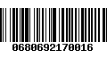 Código de Barras 0680692170016