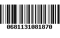 Código de Barras 0681131081870