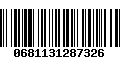 Código de Barras 0681131287326