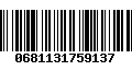 Código de Barras 0681131759137