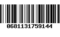 Código de Barras 0681131759144