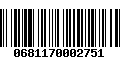 Código de Barras 0681170002751