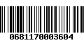 Código de Barras 0681170003604