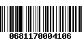 Código de Barras 0681170004106