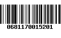 Código de Barras 0681170015201