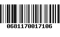 Código de Barras 0681170017106