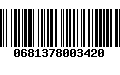 Código de Barras 0681378003420