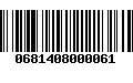 Código de Barras 0681408000061