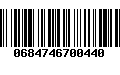 Código de Barras 0684746700440