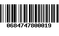 Código de Barras 0684747800019