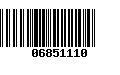 Código de Barras 06851110