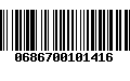 Código de Barras 0686700101416