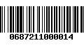 Código de Barras 0687211000014