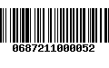 Código de Barras 0687211000052