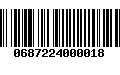 Código de Barras 0687224000018