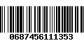 Código de Barras 0687456111353