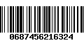 Código de Barras 0687456216324