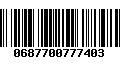 Código de Barras 0687700777403