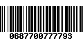 Código de Barras 0687700777793