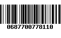 Código de Barras 0687700778110