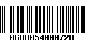 Código de Barras 0688054000728