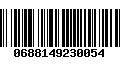 Código de Barras 0688149230054