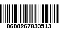 Código de Barras 0688267033513