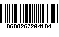 Código de Barras 0688267204104