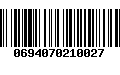 Código de Barras 0694070210027