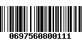 Código de Barras 0697560800111