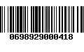 Código de Barras 0698929000418