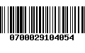 Código de Barras 0700029104054