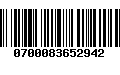 Código de Barras 0700083652942