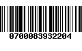 Código de Barras 0700083932204