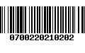 Código de Barras 0700220210202