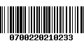 Código de Barras 0700220210233