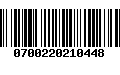 Código de Barras 0700220210448