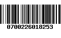 Código de Barras 0700226018253