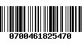 Código de Barras 0700461825470