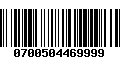 Código de Barras 0700504469999