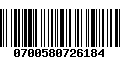 Código de Barras 0700580726184