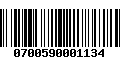 Código de Barras 0700590001134