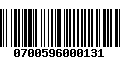 Código de Barras 0700596000131