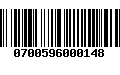 Código de Barras 0700596000148