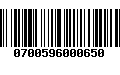 Código de Barras 0700596000650