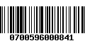 Código de Barras 0700596000841