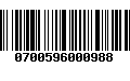 Código de Barras 0700596000988