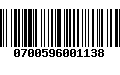 Código de Barras 0700596001138