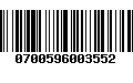 Código de Barras 0700596003552